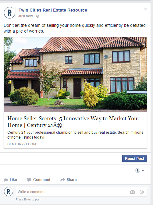 Facebook Real Estate Ad