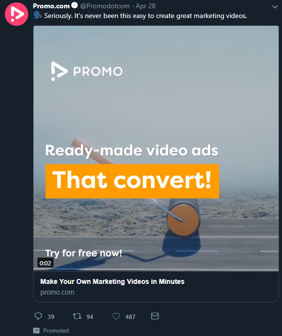 Promoted Video Tweet