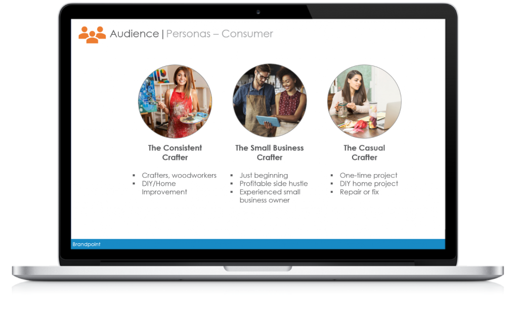 Example audience analysis slide from Brandpoint strategy