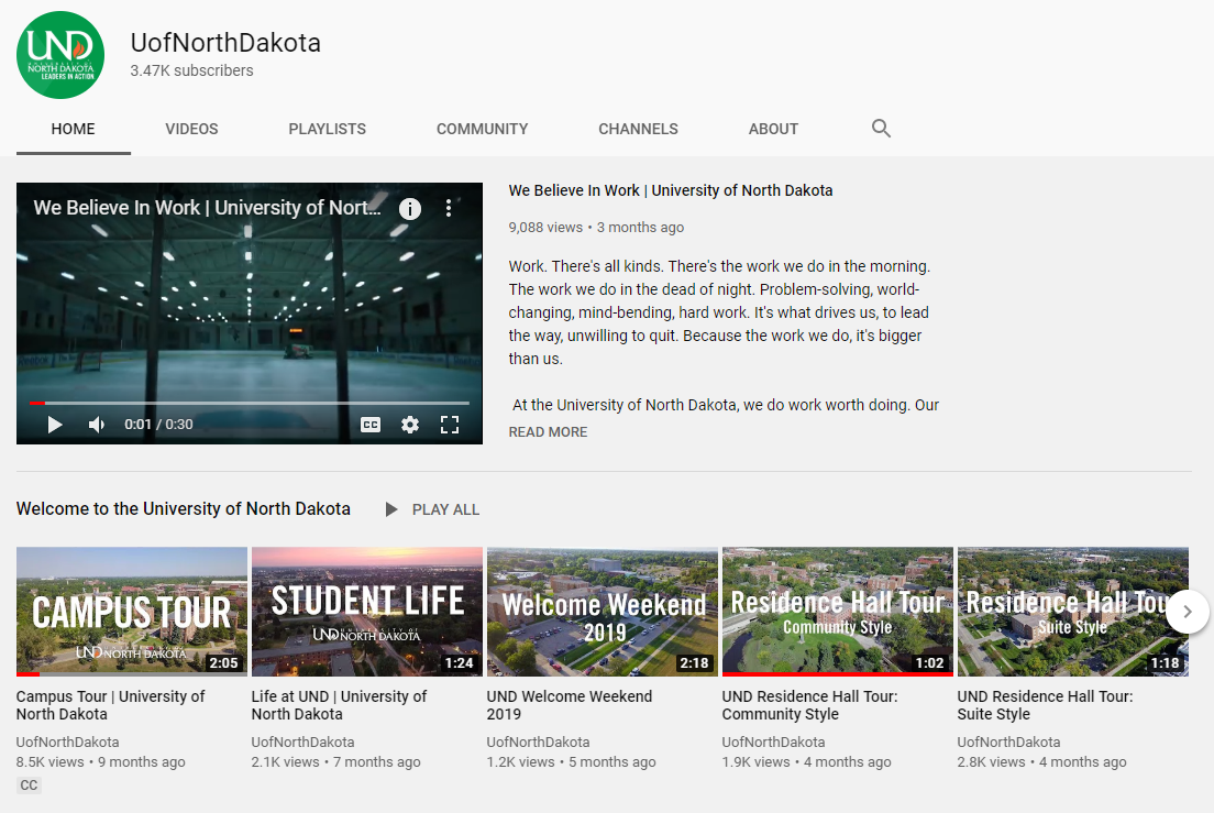 UND YouTube