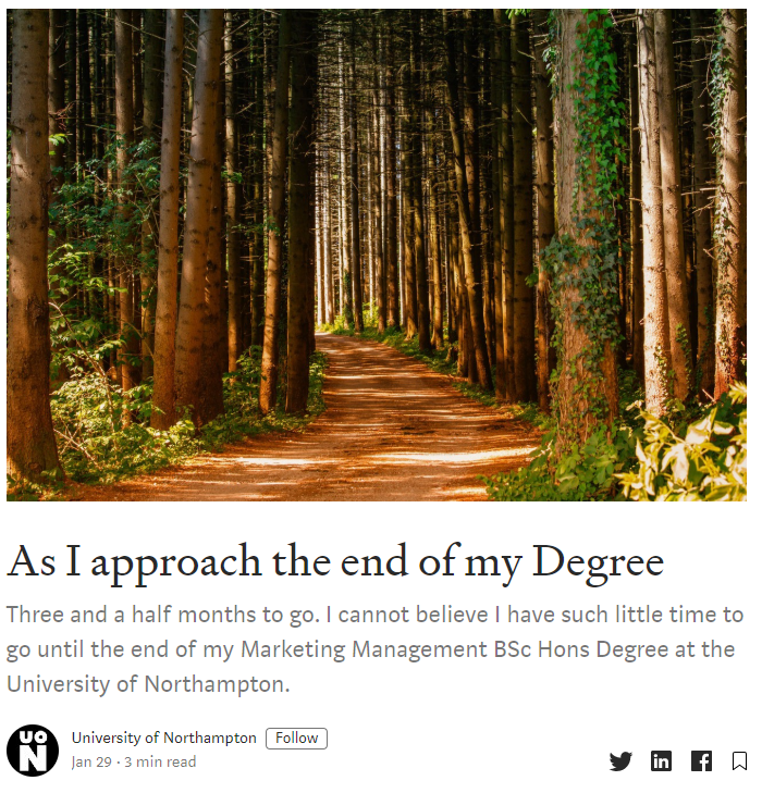 University of Northampton Medium Account