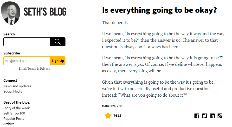 Seth Godin's Blog