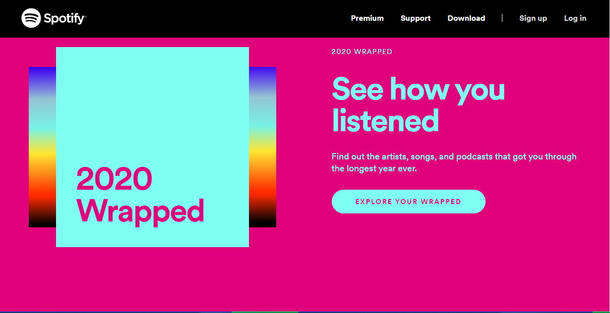 Spotify CTA example