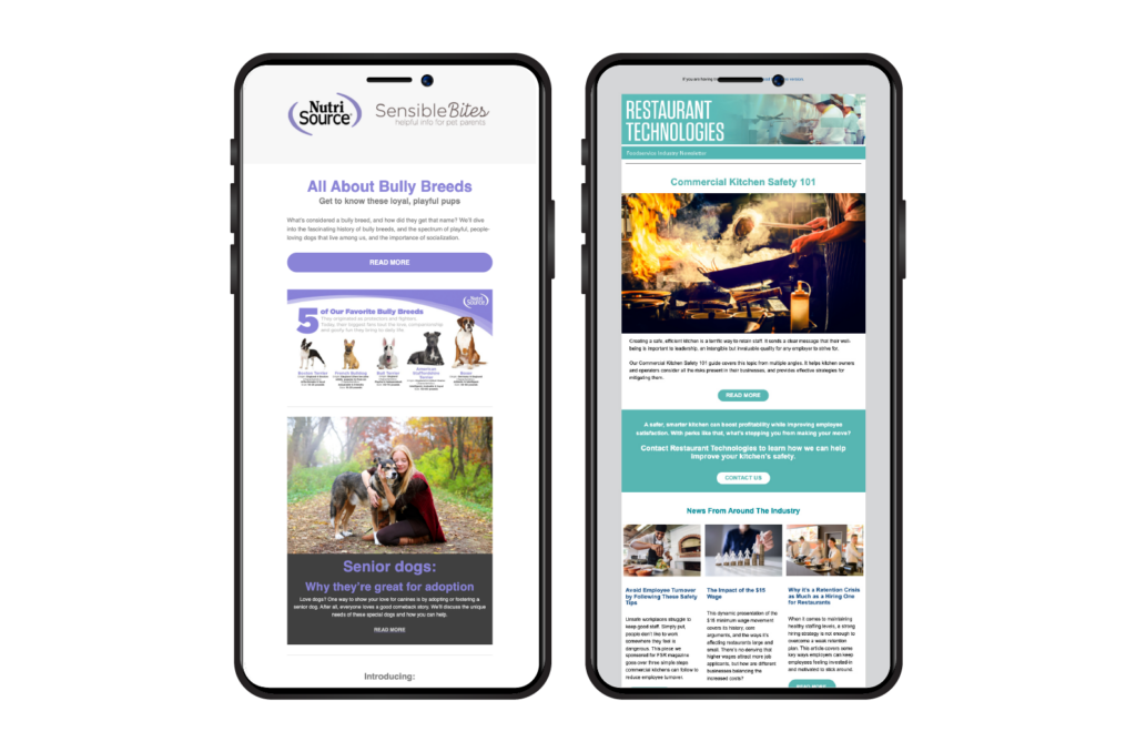 email marketing on a screen