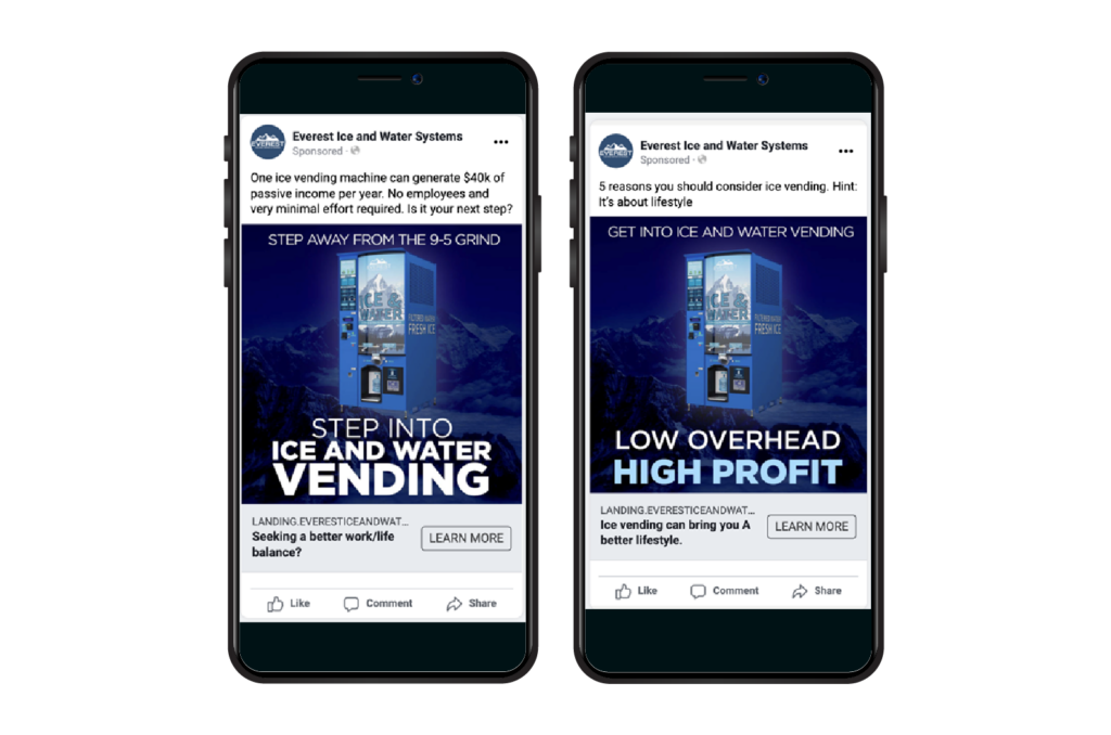 everest ads on phone screen