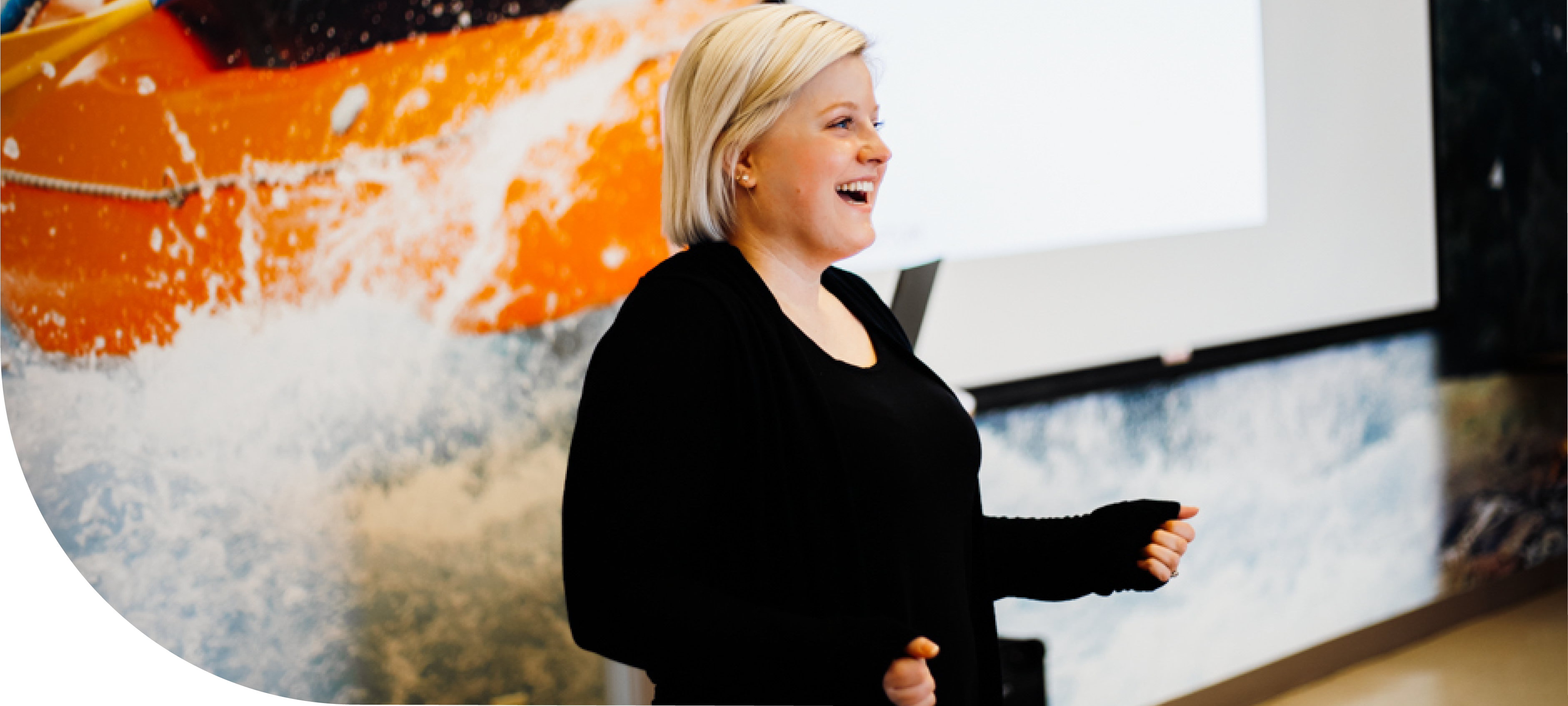 the HR team at Brandpoint giving a presentation