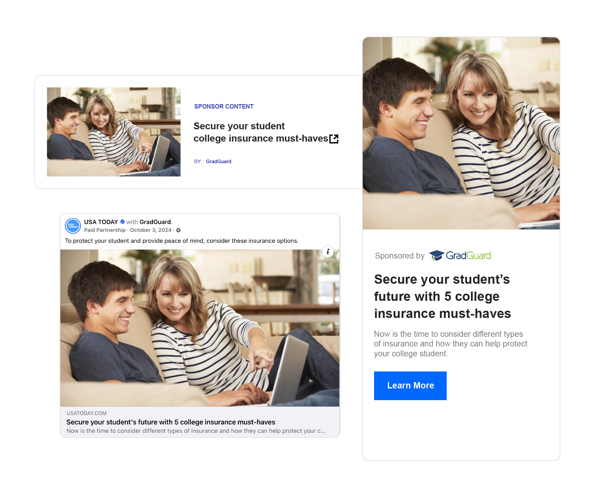 Native advertising examples showing sponsored content on premium publisher sites